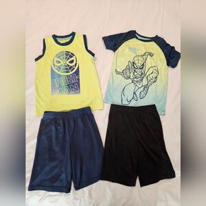 Spider-Man Tank and Tee Set - Yellow and Blue